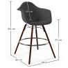 Taburete de Bar de Terciopelo - Diseño Escandinavo y Patas de Madera Oscura - Nordika image 7