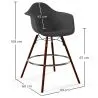 Taburete de Bar de Terciopelo - Diseño Escandinavo y Patas de Madera Oscura - Nordika image 7