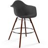 Taburete de Bar de Terciopelo - Diseño Escandinavo y Patas de Madera Oscura - Nordika image 7