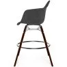 Taburete de Bar de Terciopelo - Diseño Escandinavo y Patas de Madera Oscura - Nordika image 7