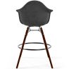 Taburete de Bar de Terciopelo - Diseño Escandinavo y Patas de Madera Oscura - Nordika image 7