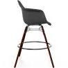 Taburete de Bar de Terciopelo - Diseño Escandinavo y Patas de Madera Oscura - Nordika image 7