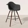 Taburete de Bar de Terciopelo - Diseño Escandinavo y Patas de Madera Oscura - Nordika image 7