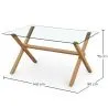 Mesa de Comedor Rectangular - Diseño Escandinavo -  6 Comensales - Tesfa image 7