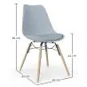 Silla de Comedor con Cojín - Diseño Escandinavo y Patas de Madera - Skögur image 7