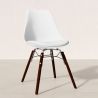 Silla de Comedor con Cojín - Diseño Escandinavo y Patas de Madera oscura - Skögur image 7