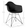Silla de Comedor - Diseño Escandinavo y Patas negras de Metal - Nordika image 7