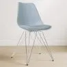 Silla de Comedor con cojín - Diseño Escandinavo y Patas de Metal - Skögur image 7