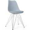 Silla de Comedor con cojín - Diseño Escandinavo y Patas de Metal negro - Skögur image 7