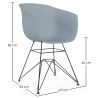 Silla de Comedor - Diseño Escandinavo - Patas Negras - Polin image 7