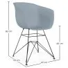 Silla de Comedor - Diseño Escandinavo - Patas Negras - Polin image 7