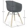 Silla de Comedor - Diseño Escandinavo - Patas Madera Natural - Polin image 7