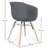 Silla de Comedor - Diseño Escandinavo - Patas Madera Natural - Polin image 7