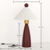 Lámpara de mesa con base de madera y pantalla de cemento blanco - Ambiana image 7