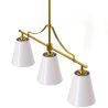 Lámpara Colgante de Techo en Metal Dorado Envejecido con 3 Pantallas - Bubles image 7