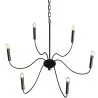 Lámpara colgante de metal estilo candelabro negro mate – 6 brazos - Lumella image 7