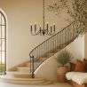 Lámpara colgante de metal estilo candelabro negro mate – 6 brazos - Lumella image 7