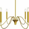 Lámpara colgante dorada de 6 brazos – Estilo candelabro moderno en metal - Vintessa image 7