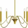 Lámpara colgante dorada de 6 brazos – Estilo candelabro moderno en metal - Vintessa image 7