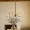 Lámpara colgante dorada de 6 brazos – Estilo candelabro moderno en metal - Vintessa image 7
