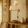 Aplique de pared dorado con cable y con dos pantallas - Bretaña image 7