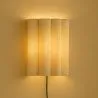 Aplique de pared con pantalla de tela y estructura dorada envejecida - Treya image 7