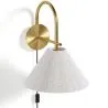 Aplique de Pared Dorado Vintage con Enchufe e Interruptor - Boly image 7