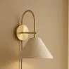 Aplique de Pared Dorado Vintage con Enchufe e Interruptor - Boly image 7