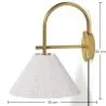 Aplique de Pared Dorado Vintage con Enchufe e Interruptor - Boly image 7