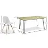 Pack Mesa Hairpin (90x15cm) + 6 Sillas de Comedor Nórdicas Skögur  image 7