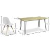 Pack Mesa Hairpin (90x15cm) + 6 Sillas de Comedor Nórdicas Skögur  image 7