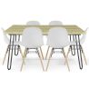 Pack Mesa Hairpin (90x15cm) + 6 Sillas de Comedor Nórdicas Skögur  image 7