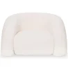 Sillón moderno tapizado en tela bouclé blanco crema – Diseño curvo y confortable - Gab image 7