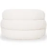 Sillón moderno tapizado en tela bouclé blanco crema – Diseño curvo y confortable - Gab image 7