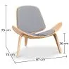 Butaca de diseño - Sillón Escandinavo - Tapizado tela - Lucy image 7