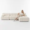 Pouf Modular Tapizado En Tela Bouclé - Diseño Moderno (93х63) – Combinable Con Sofá Modular Bianca image 7