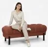 Banco Estilo Chesterfield Tapizado En Terciopelo Con Patas De Hierro - Hamptons image 7