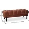 Banco Estilo Chesterfield Tapizado En Terciopelo Con Patas De Hierro - Hamptons image 7