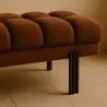 Banco Estilo Chesterfield Tapizado En Terciopelo Con Patas De Hierro - Hamptons image 7