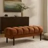 Banco Estilo Chesterfield Tapizado En Terciopelo Con Patas De Hierro - Hamptons image 7