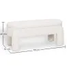 Banco Con Almacenamiento Tapizado En Tela Bouclé Blanco Roto – Asiento Moderno Para Salón Y Dormitorio - Boreta image 7