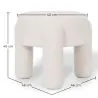 Taburete Tapizado En Tela Bouclé Blanco Roto – Asiento Moderno Para Salón Y Dormitorio - Boreta image 7