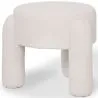 Taburete Tapizado En Tela Bouclé Blanco Roto – Asiento Moderno Para Salón Y Dormitorio - Boreta image 7