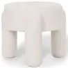 Taburete Tapizado En Tela Bouclé Blanco Roto – Asiento Moderno Para Salón Y Dormitorio - Boreta image 7