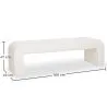 Banco Tapizado en Tela Bouclé Blanco - Moderno e Elegante Minimalista - Karla image 7