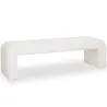 Banco Tapizado en Tela Bouclé Blanco - Moderno e Elegante Minimalista - Karla image 7