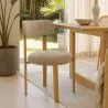 Silla de comedor tapizada en Chenille -  Patas efecto roble - Diseño ergonómico y moderno - Okare image 7