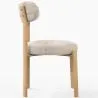 Silla de comedor tapizada en Chenille -  Patas efecto roble - Diseño ergonómico y moderno - Okare image 7