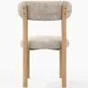 Silla de comedor tapizada en Chenille -  Patas efecto roble - Diseño ergonómico y moderno - Okare image 7