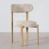 Silla de comedor tapizada en Chenille -  Patas efecto roble - Diseño ergonómico y moderno - Okare image 7
